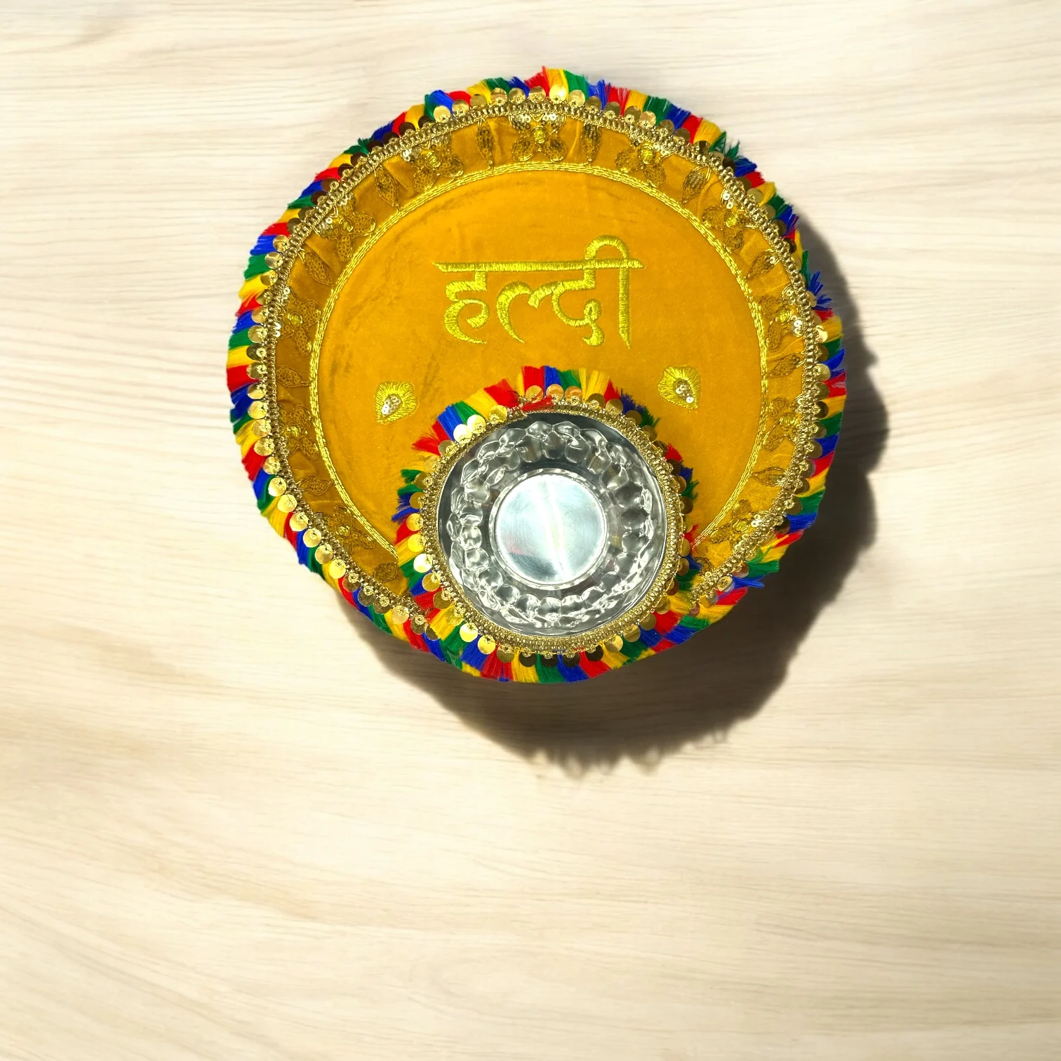 Haldi Thali with Bowl – Perfect for Traditional Haldi Ceremonies